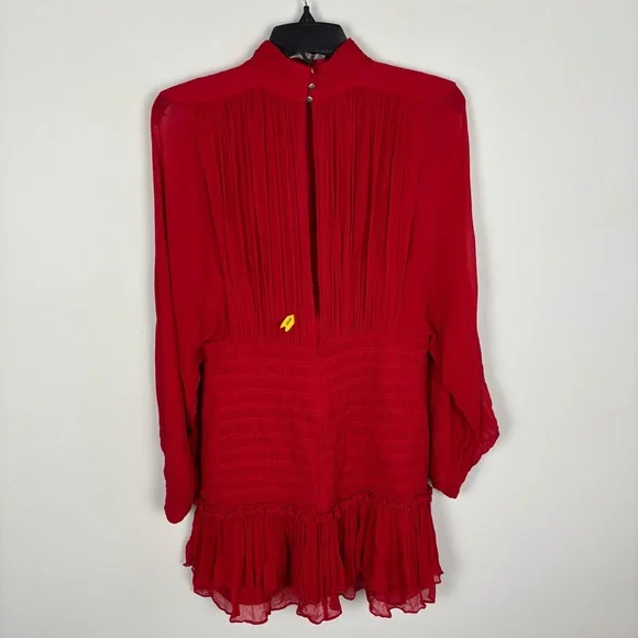 Shona Joy Lonie Long Sleeve Mini Dress in Scarlett Size 8 - Picture 8 of 15
